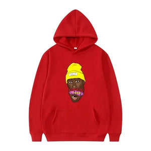 Spring and Autumn Men's Tyler The Creator Cartoon Pattern T-shirt Fashion Hooded Sports Hoodie Men's Casual Street Top