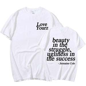 J Cole Dreamville Love Yourz Lyrics Graphic T Shirt Vintage Fashion Aesthetic T-shirt Men Women Short Sleeve T Shirts Streetwear