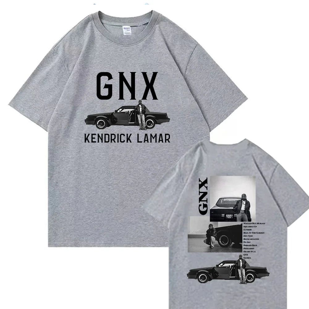 "GNX" Kendrick Lamar Tour T-Shirts Unisex Harajuku O-Neck Short Sleeve Shirts Commemorative Shirt