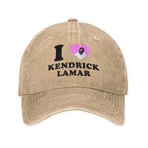 I Love Kendrick Lamar Denim Baseball Cap Singer Tennis Skate Trucker Dad Hat Summer Men Women Fashion Designer Baseball Caps