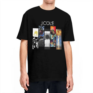 Men J Cole Discography T-Shirts Musician Album Cotton Tees Summer Y2K Short Sleeve T-Shirt O Neck Hip Hop Tee Shirt Plus Size