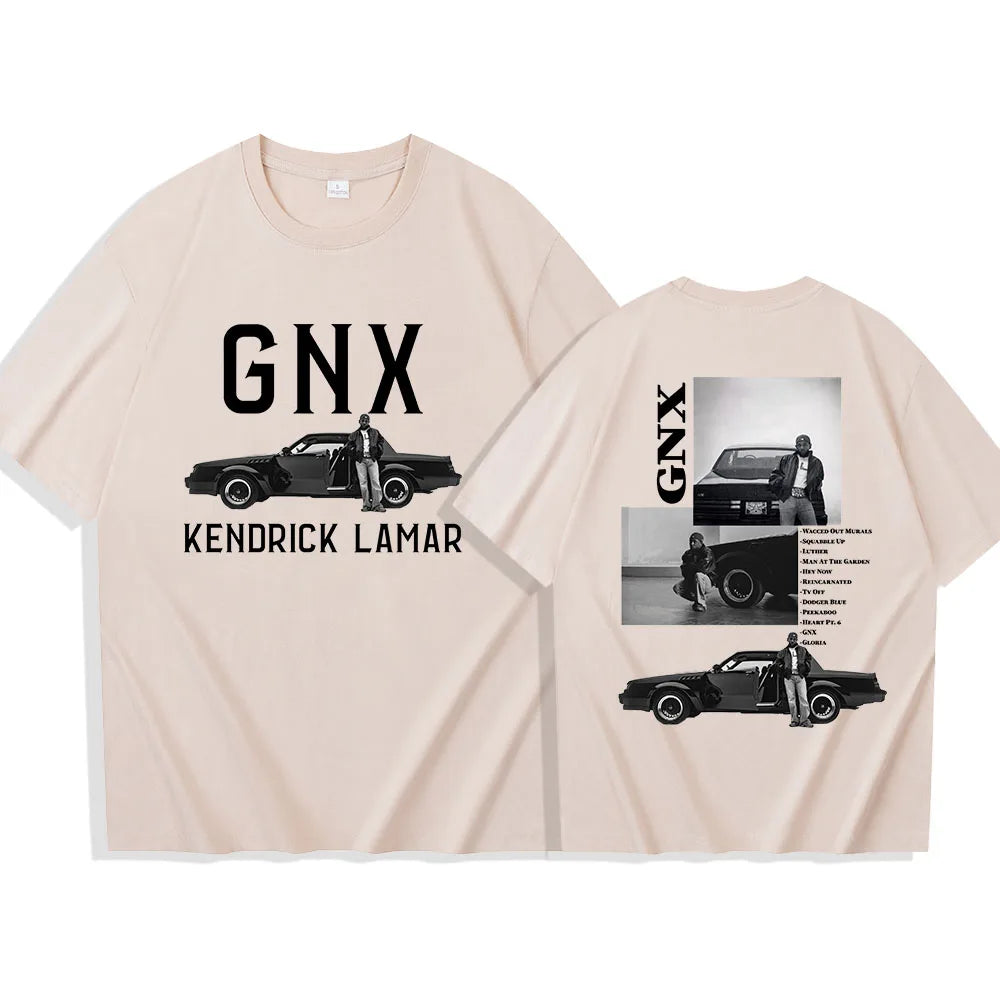 "GNX" Kendrick Lamar Tour T-Shirts Unisex Harajuku O-Neck Short Sleeve Shirts Commemorative Shirt