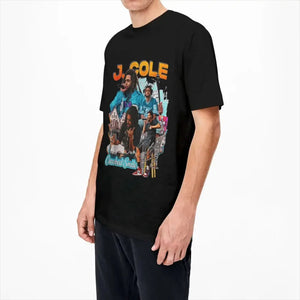 Funny J Cole Rapper Hip Hop Bootleg T-Shirts for Men Women Crew Neck Cotton Short Sleeve Tee Shirt New Arrival Clothing