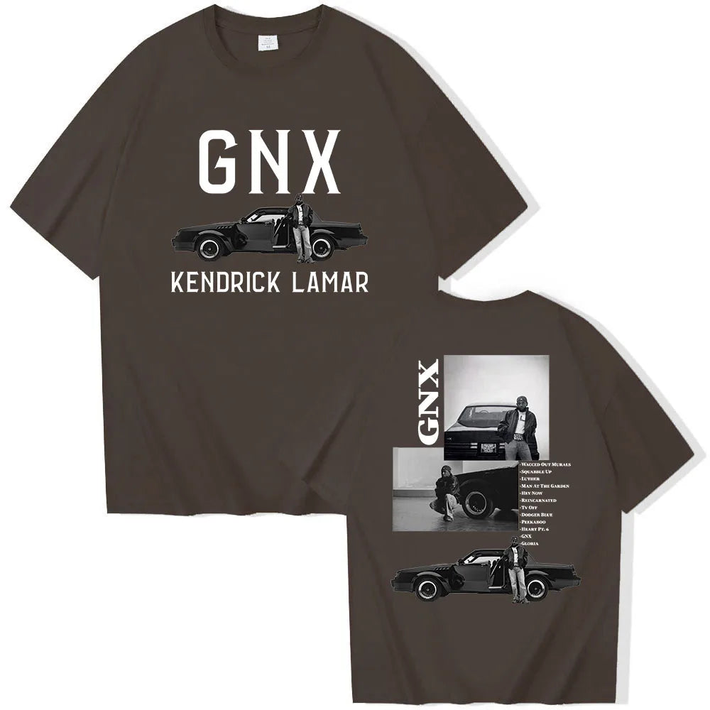 "GNX" Kendrick Lamar Tour T-Shirts Unisex Harajuku O-Neck Short Sleeve Shirts Commemorative Shirt