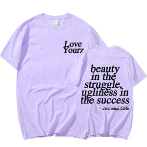 J Cole Dreamville Love Yourz Lyrics Graphic T Shirt Vintage Fashion Aesthetic T-shirt Men Women Short Sleeve T Shirts Streetwear