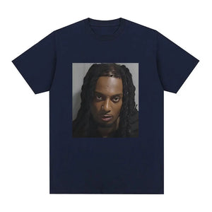 Rapper Playboi Carti Mugshot T shirt Men Fashion Hip Hop women TShirt Casual Cotton Short Sleeve unisex T-Shirts summer tee tops