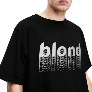 Leisure Frank Oceans Blond T-Shirts for Men O Neck Cotton T Shirts Hip Hop Rapper Short Sleeve Tees Plus Size Clothing