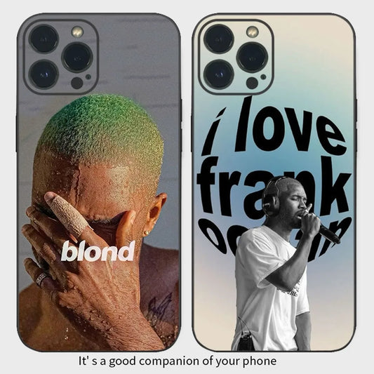 Singer F-Frank Blond Oceans Phone Case  For iPhone15 14 13 12 Mini 11 Pro XS Max X XR SE5 6 7 8 Plus Soft Silicone Cover