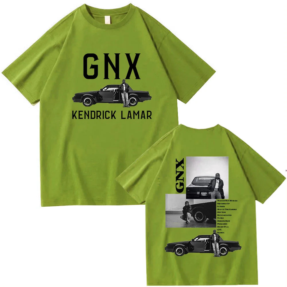 "GNX" Kendrick Lamar Tour T-Shirts Unisex Harajuku O-Neck Short Sleeve Shirts Commemorative Shirt